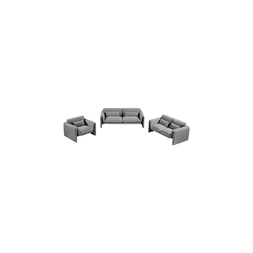Stylus Grey Boucle Fabric Chair. Picture 14