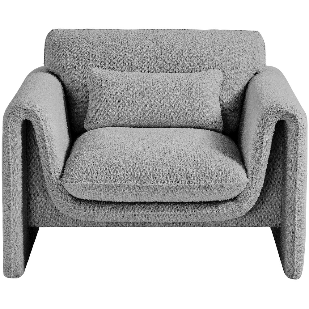 Stylus Grey Boucle Fabric Chair. Picture 5