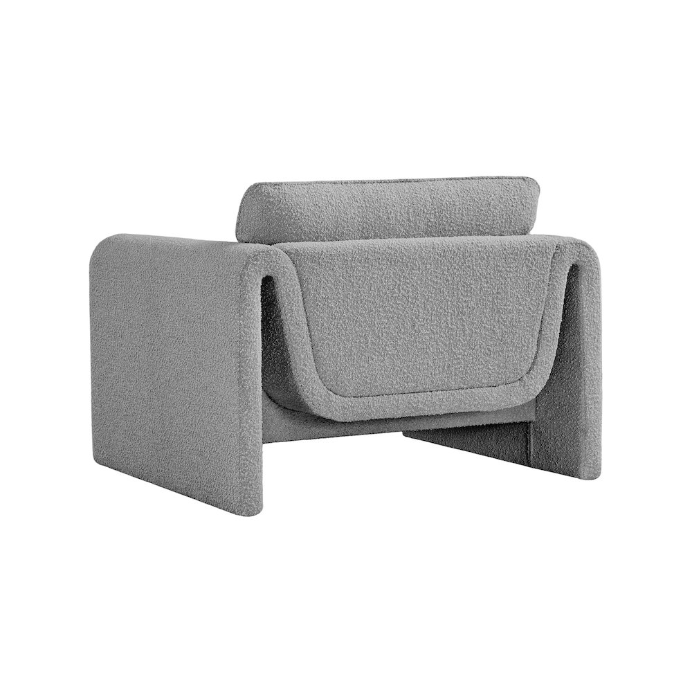 Stylus Grey Boucle Fabric Chair. Picture 6