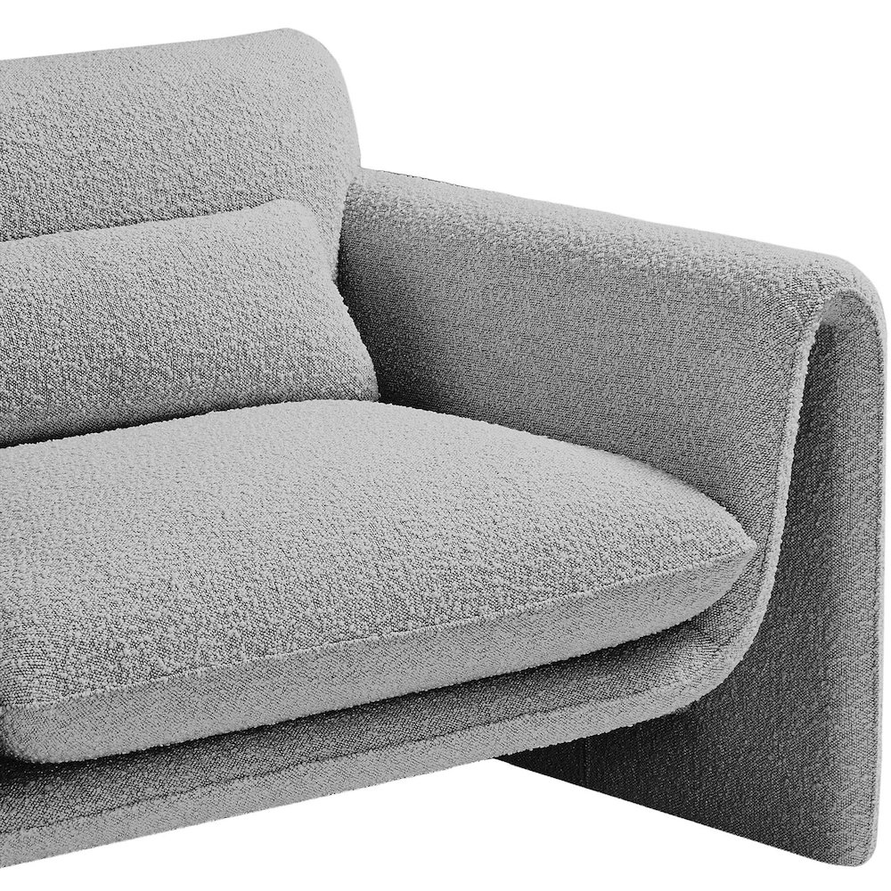 Stylus Grey Boucle Fabric Chair. Picture 8