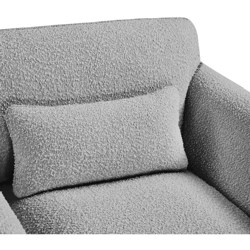 Stylus Grey Boucle Fabric Chair. Picture 9