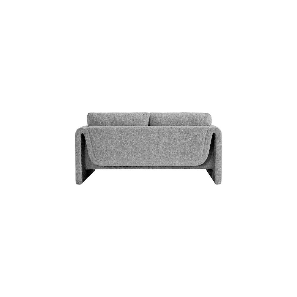Stylus Grey Boucle Fabric Loveseat. Picture 3