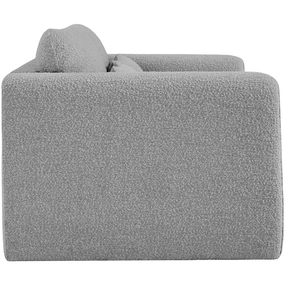 Stylus Grey Boucle Fabric Loveseat. Picture 7