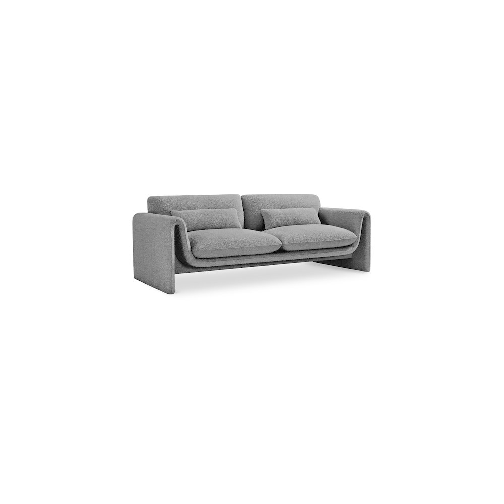 Stylus Grey Boucle Fabric Sofa. Picture 1