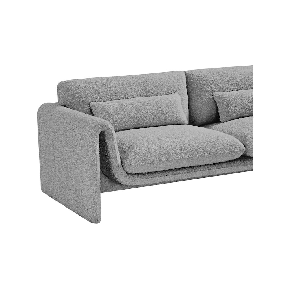 Stylus Grey Boucle Fabric Sofa. Picture 12