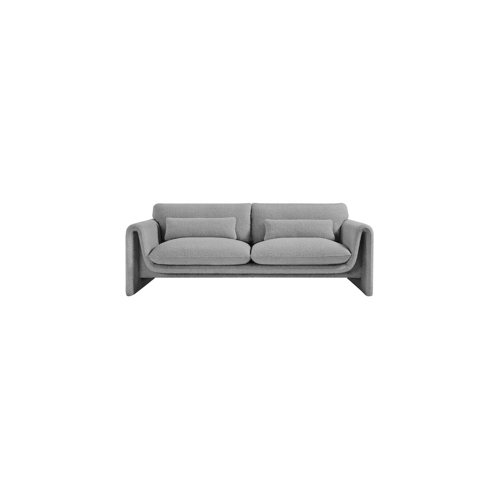 Stylus Grey Boucle Fabric Sofa. Picture 4