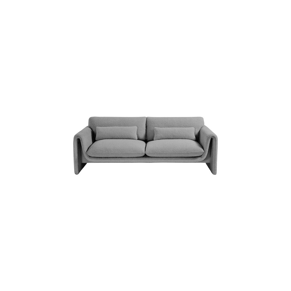 Stylus Grey Boucle Fabric Sofa. Picture 5