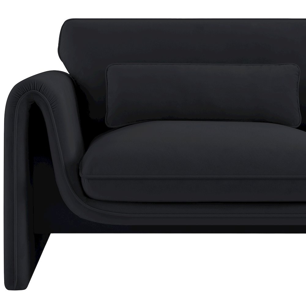 Sloan Black Velvet Fabric Chair. Picture 10