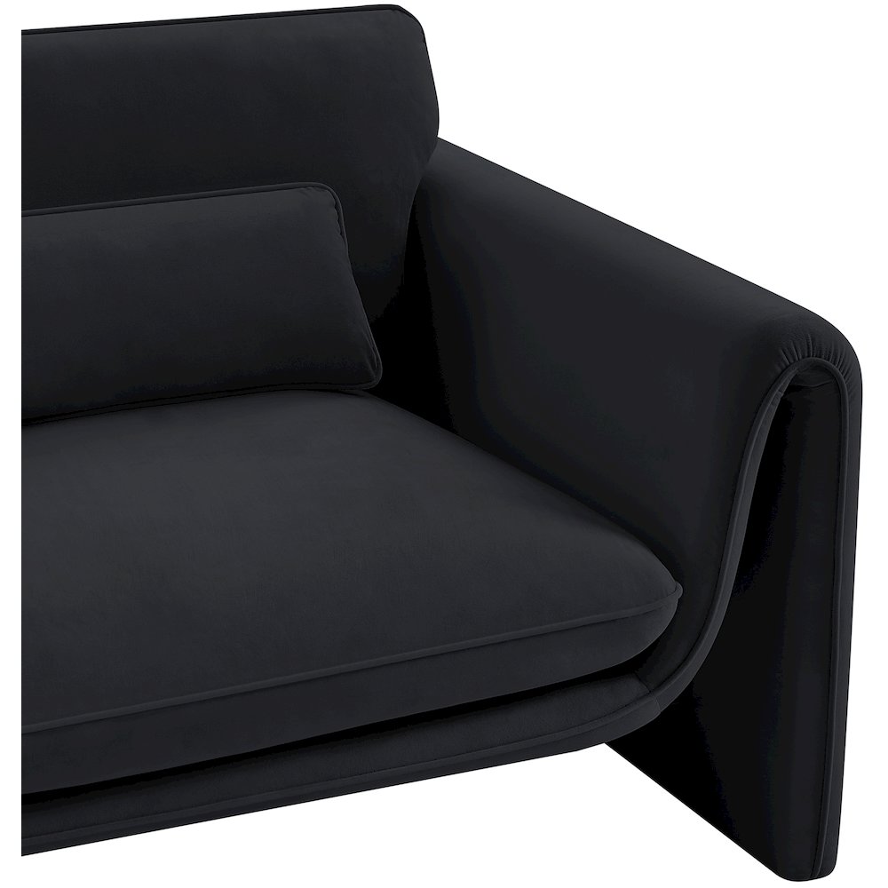 Sloan Black Velvet Fabric Chair. Picture 11
