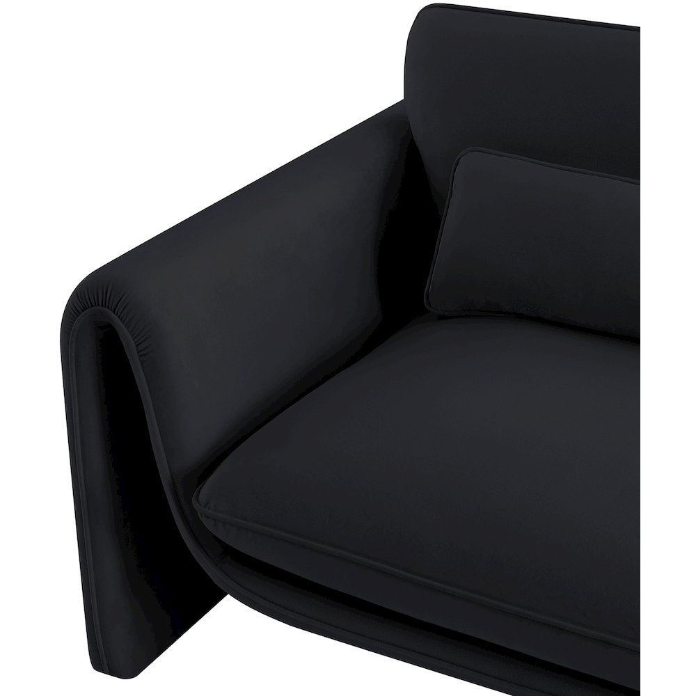 Sloan Black Velvet Fabric Chair. Picture 12