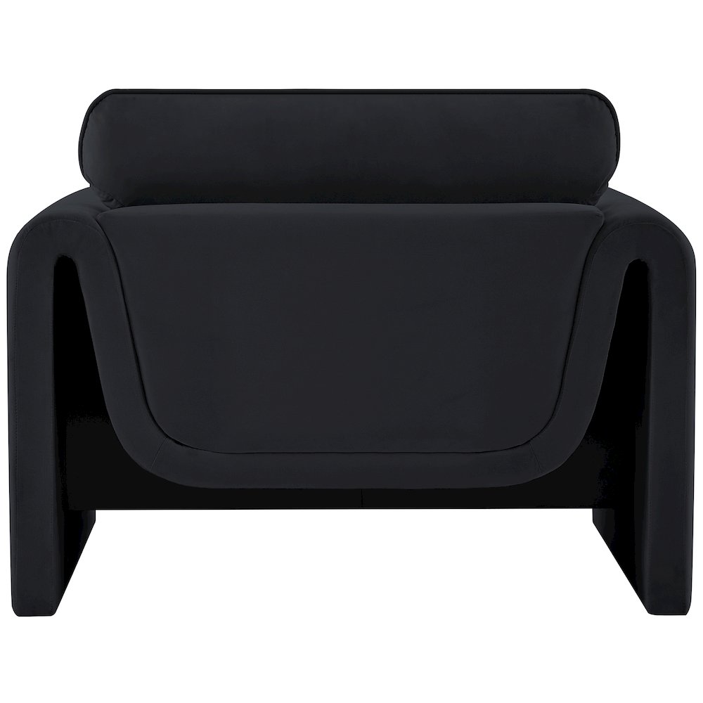 Sloan Black Velvet Fabric Chair. Picture 3