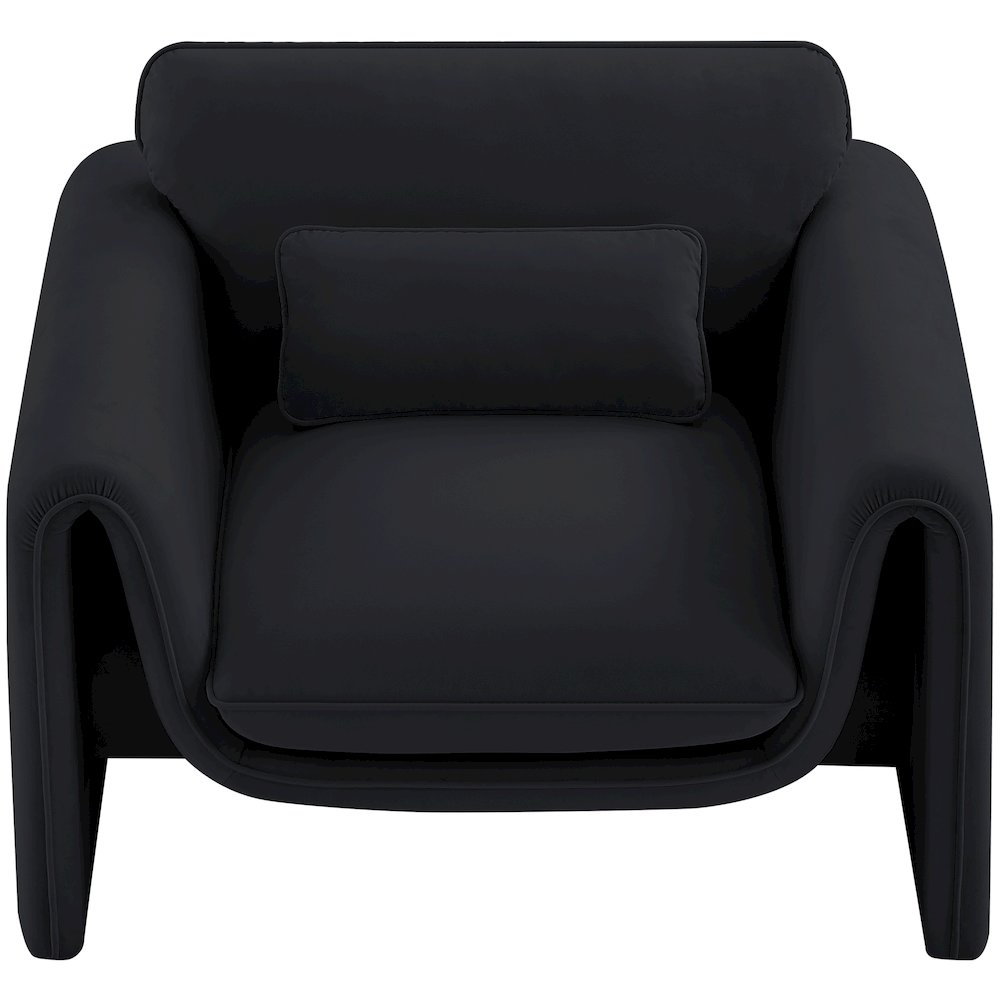 Sloan Black Velvet Fabric Chair. Picture 5
