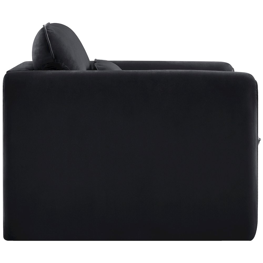 Sloan Black Velvet Fabric Chair. Picture 6