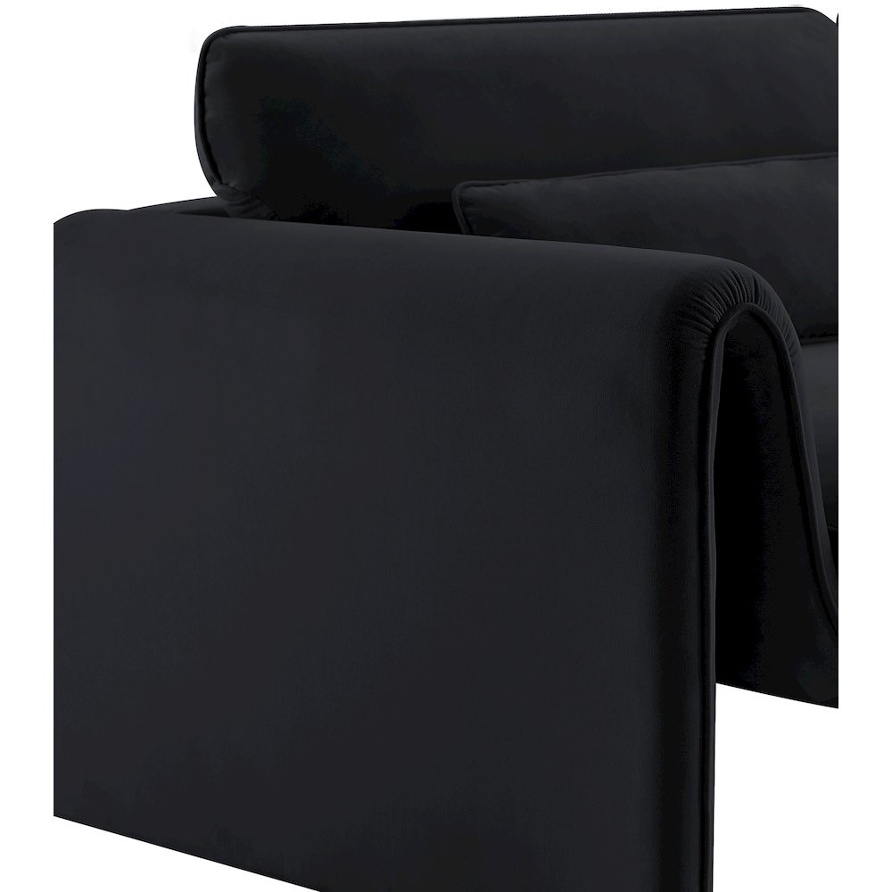 Sloan Black Velvet Fabric Chair. Picture 8