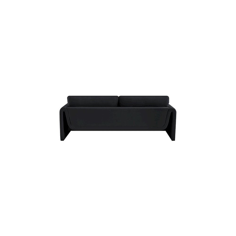 Sloan Black Velvet Fabric Sofa. Picture 3