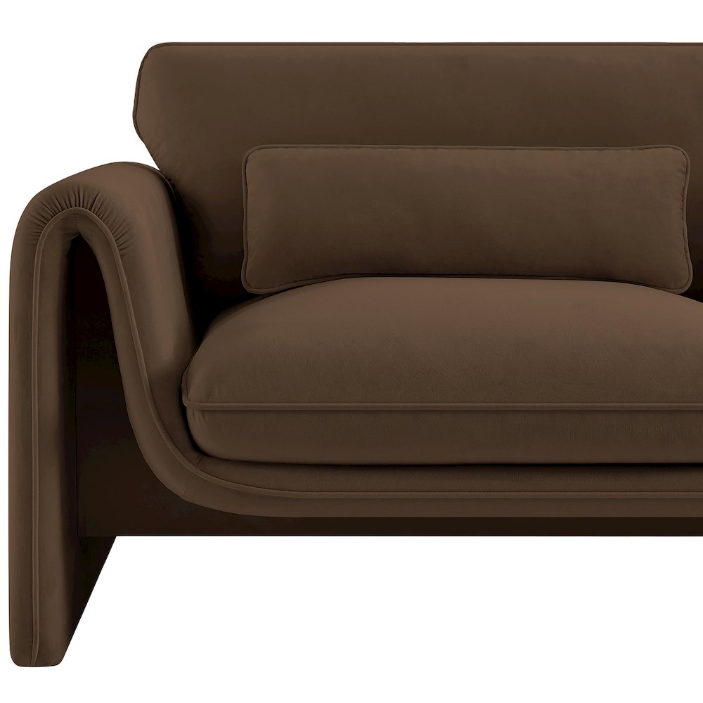 Sloan Brown Velvet Fabric Chair. Picture 10