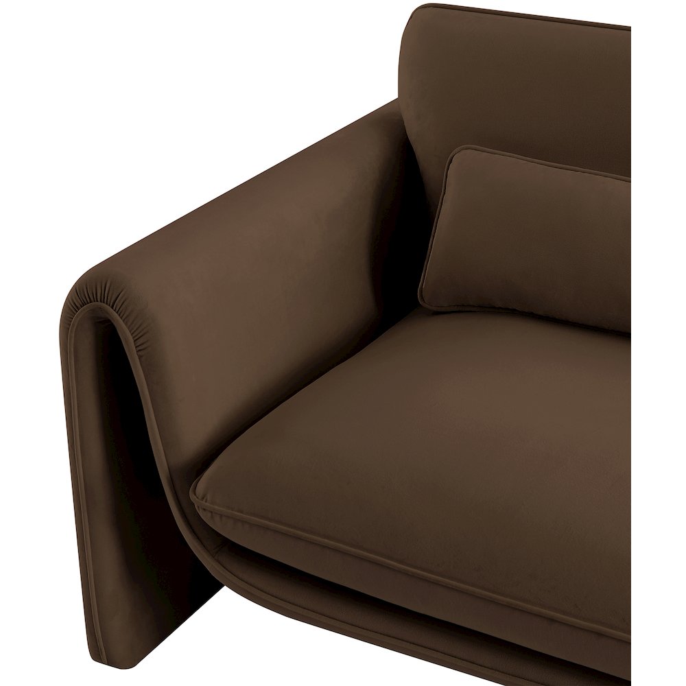 Sloan Brown Velvet Fabric Chair. Picture 12