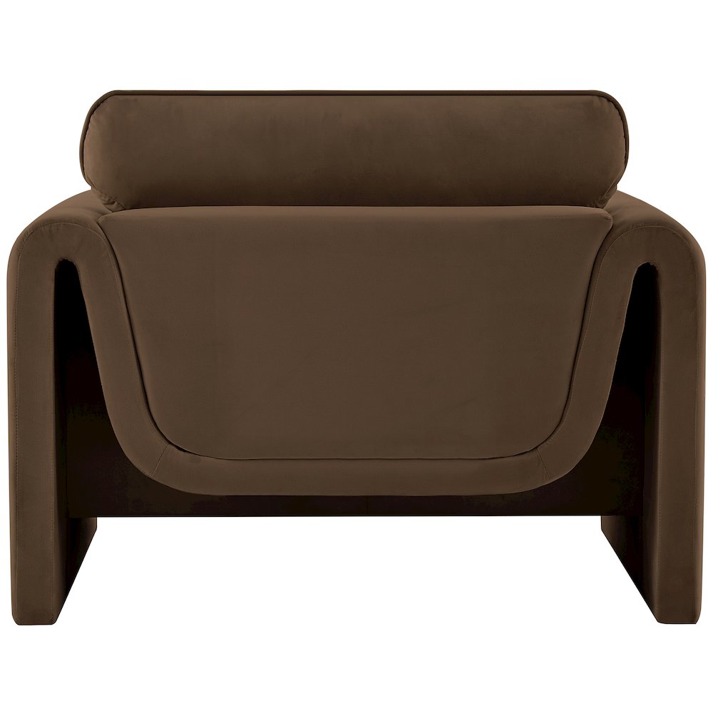 Sloan Brown Velvet Fabric Chair. Picture 3