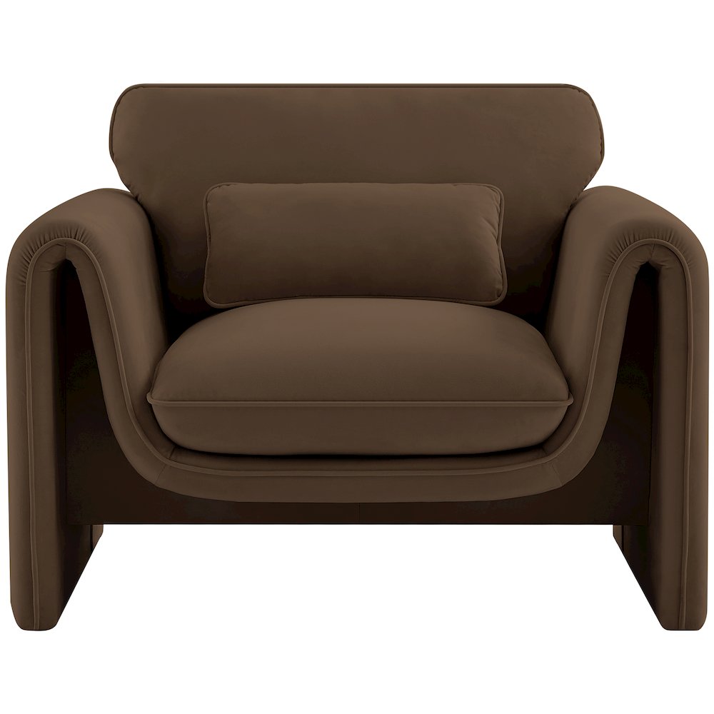 Sloan Brown Velvet Fabric Chair. Picture 4