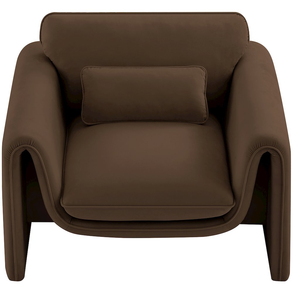 Sloan Brown Velvet Fabric Chair. Picture 5