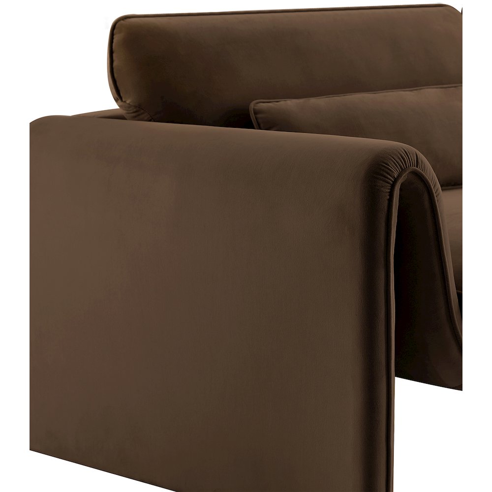 Sloan Brown Velvet Fabric Chair. Picture 8