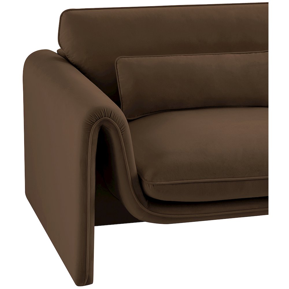 Sloan Brown Velvet Fabric Chair. Picture 9