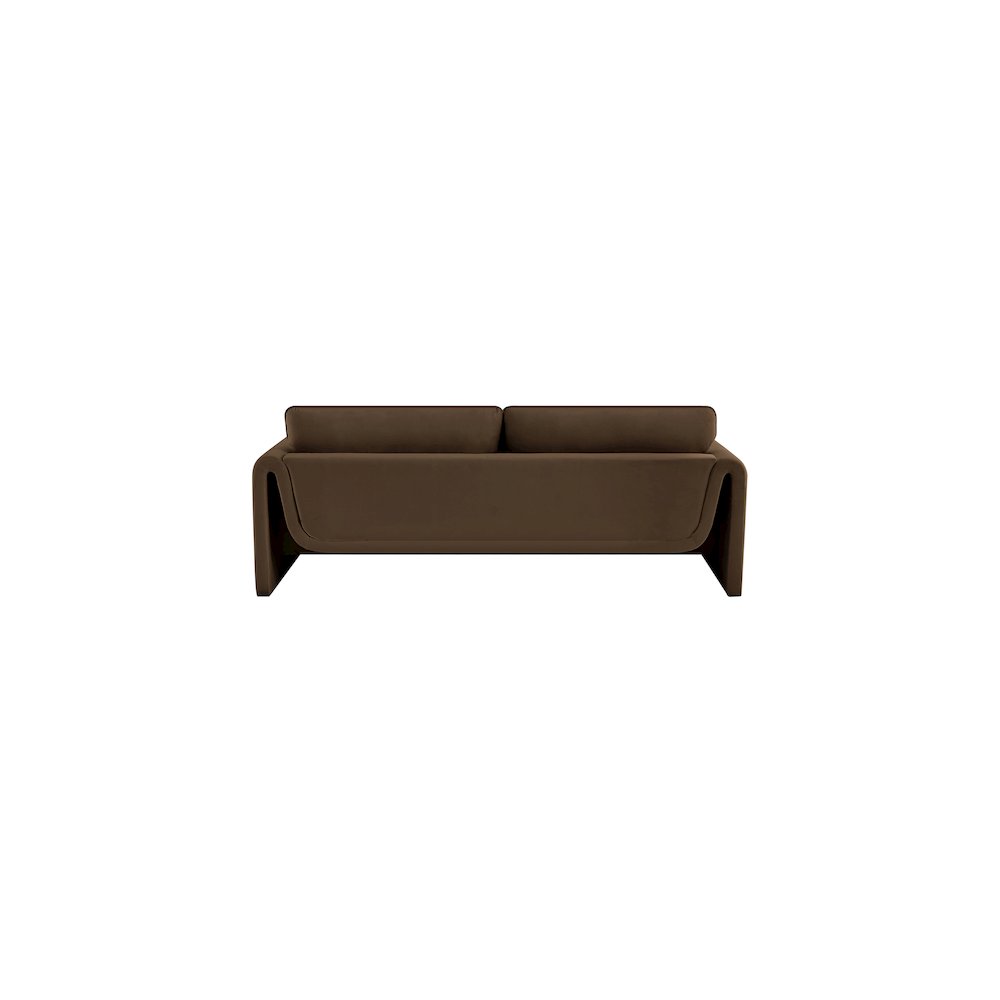 Sloan Brown Velvet Fabric Sofa. Picture 3