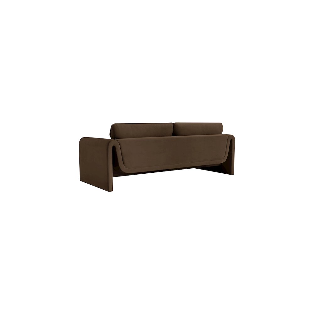 Sloan Brown Velvet Fabric Sofa. Picture 7