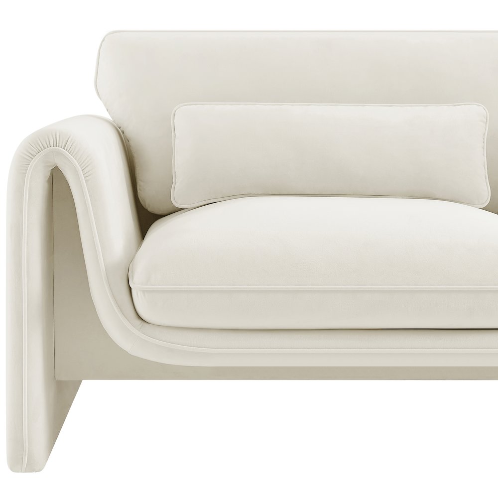 Sloan Cream Velvet Fabric Chair. Picture 10