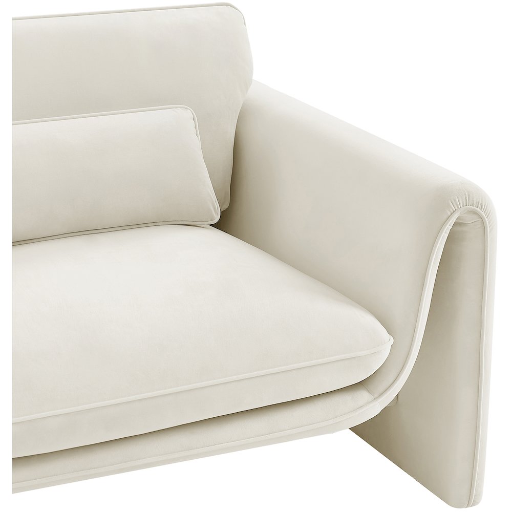 Sloan Cream Velvet Fabric Chair. Picture 11