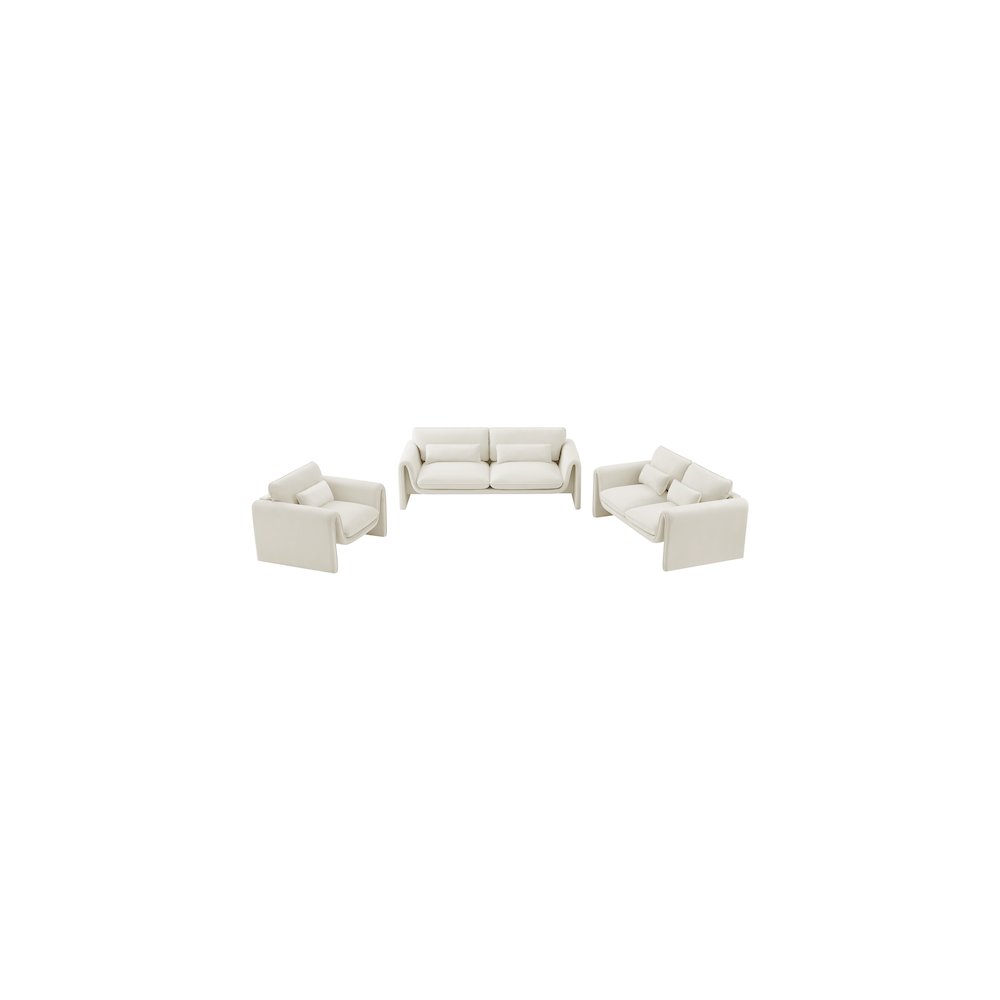 Sloan Cream Velvet Fabric Chair. Picture 13