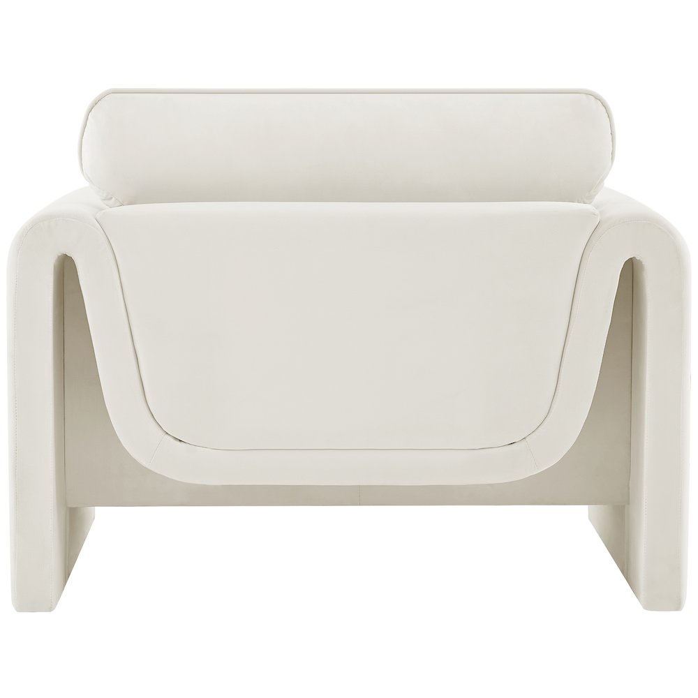 Sloan Cream Velvet Fabric Chair. Picture 3