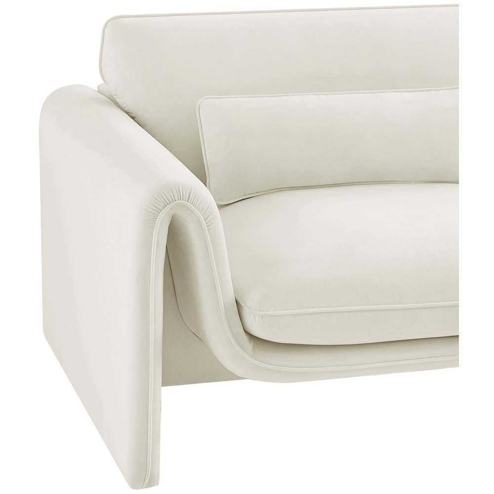 Sloan Cream Velvet Fabric Chair. Picture 9