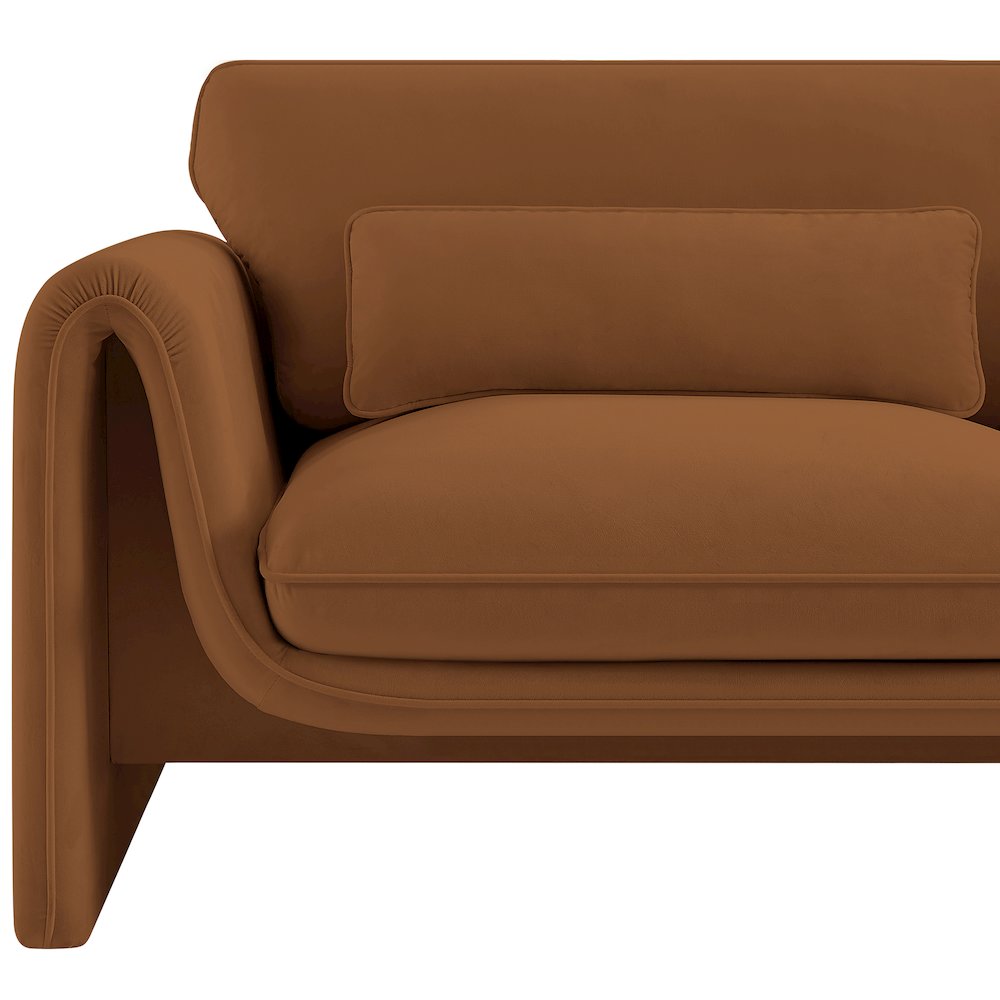 Sloan Saddle Velvet Fabric Chair. Picture 10