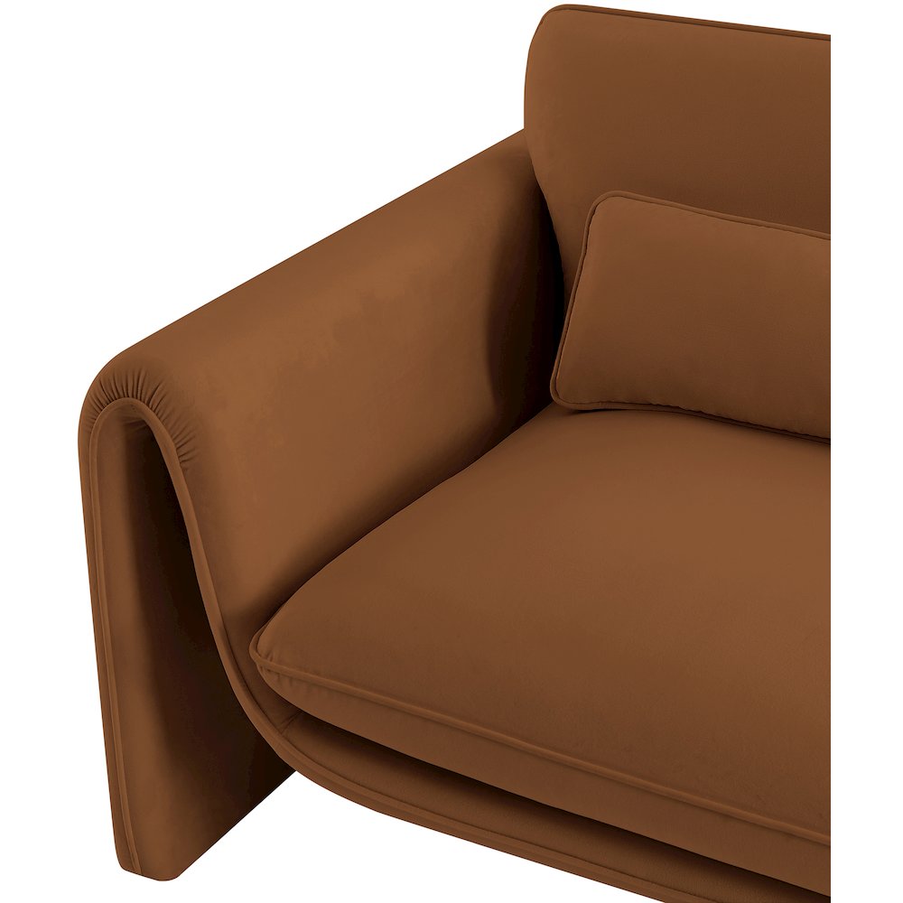 Sloan Saddle Velvet Fabric Chair. Picture 12