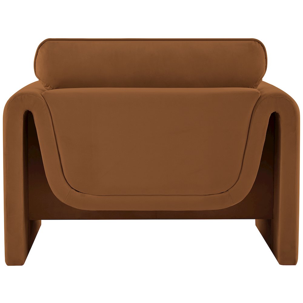 Sloan Saddle Velvet Fabric Chair. Picture 3