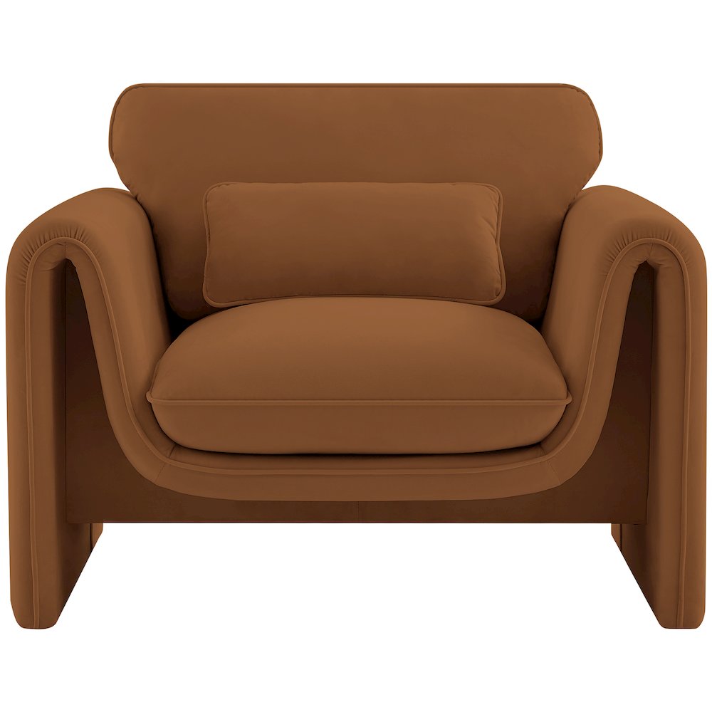 Sloan Saddle Velvet Fabric Chair. Picture 4