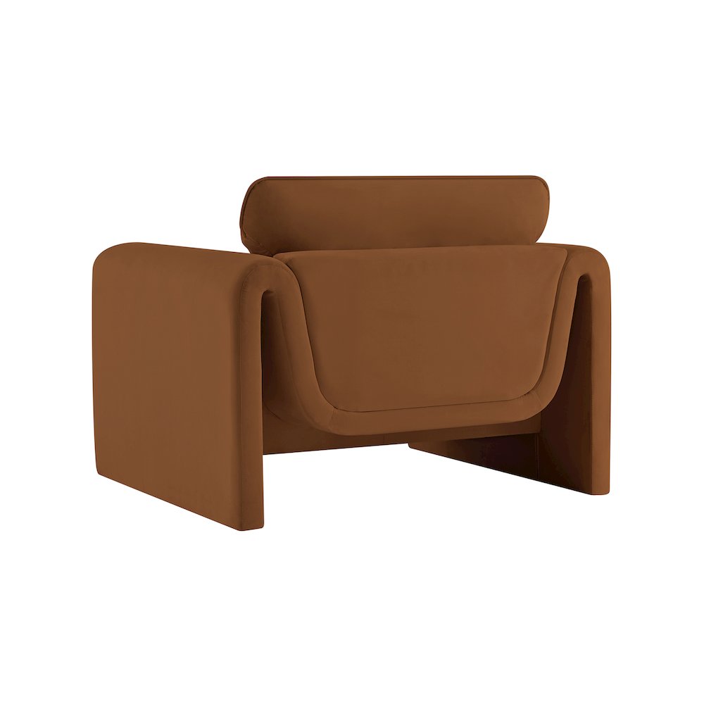 Sloan Saddle Velvet Fabric Chair. Picture 7