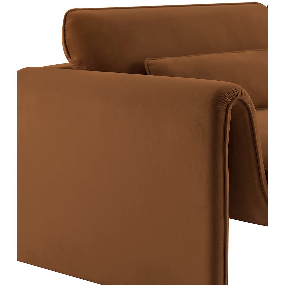 Sloan Saddle Velvet Fabric Chair. Picture 8