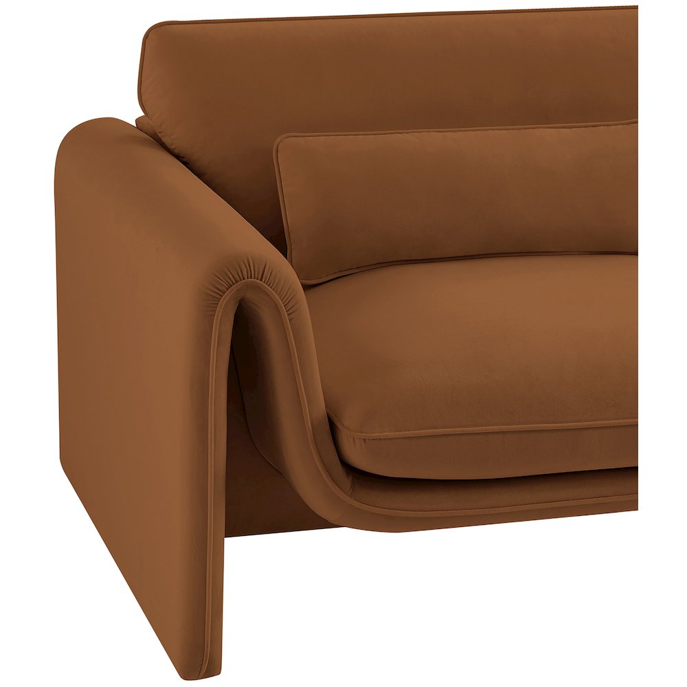 Sloan Saddle Velvet Fabric Chair. Picture 9