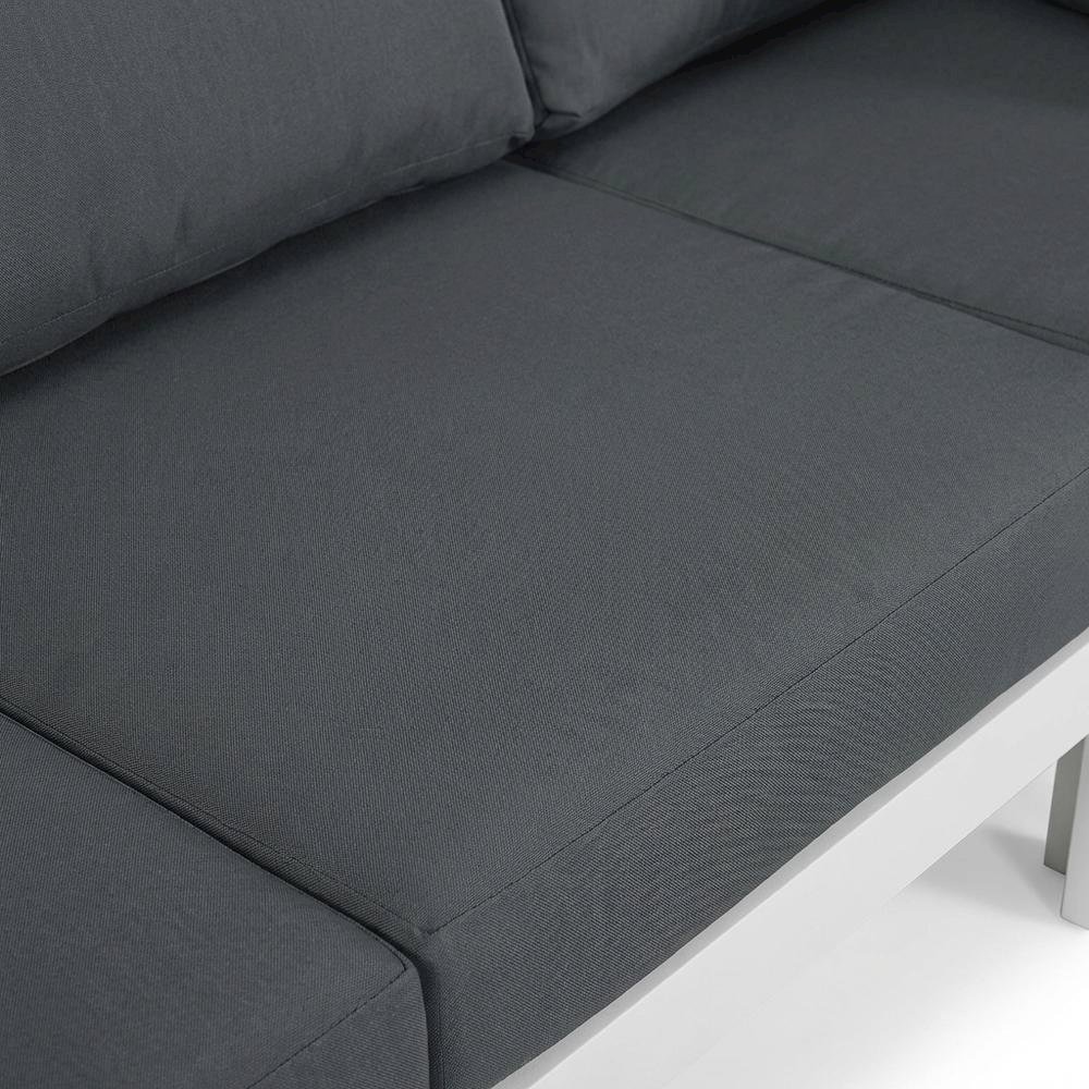 Gray Fabric Outdoor Patio Modular Sectional, Contemporary Design, Cushioned. Picture 5