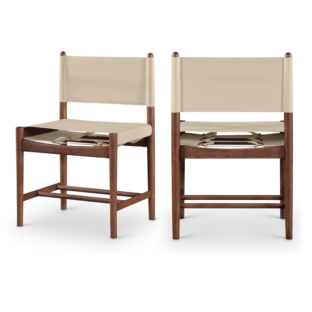 Rawlins Beige Vegan Leather Upholstered Dining Chair, Set of 2. Picture 12