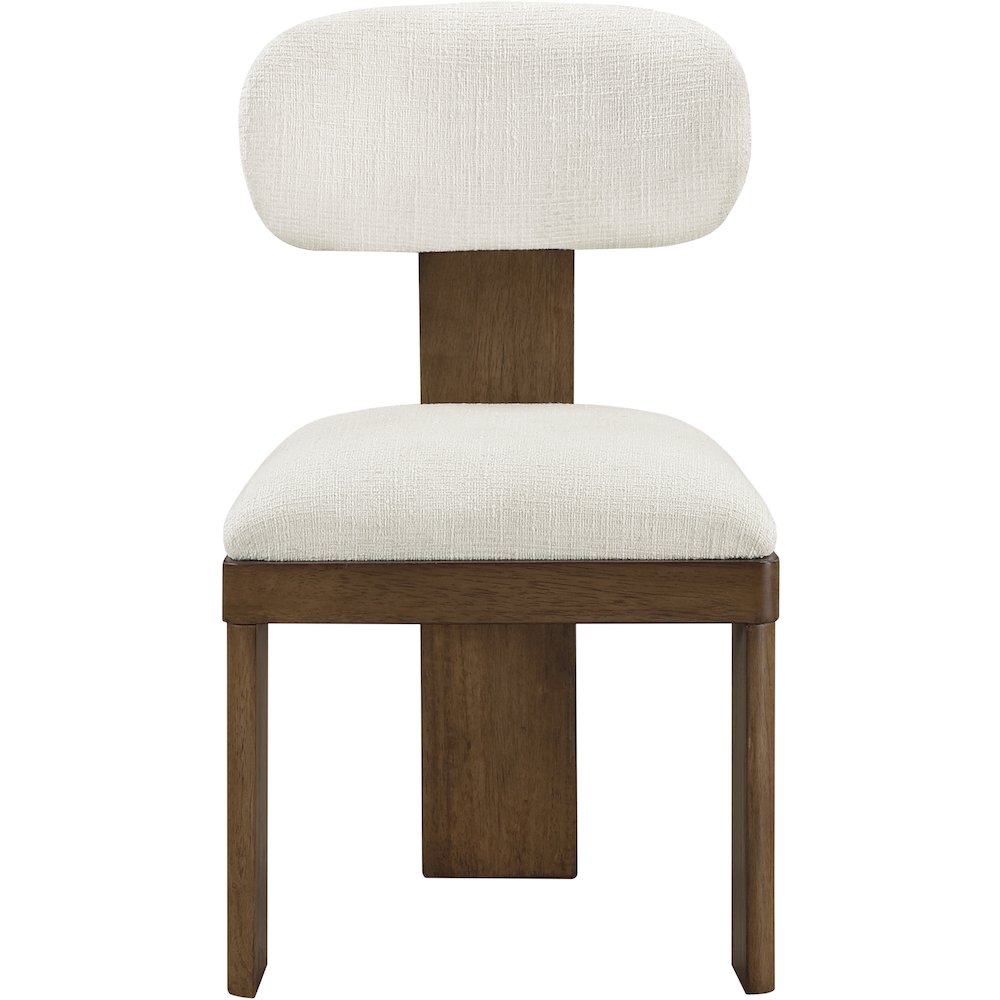 Timbra Brown Linen Textured Fabric Upholstered Dining Chair, Set of 2. Picture 8