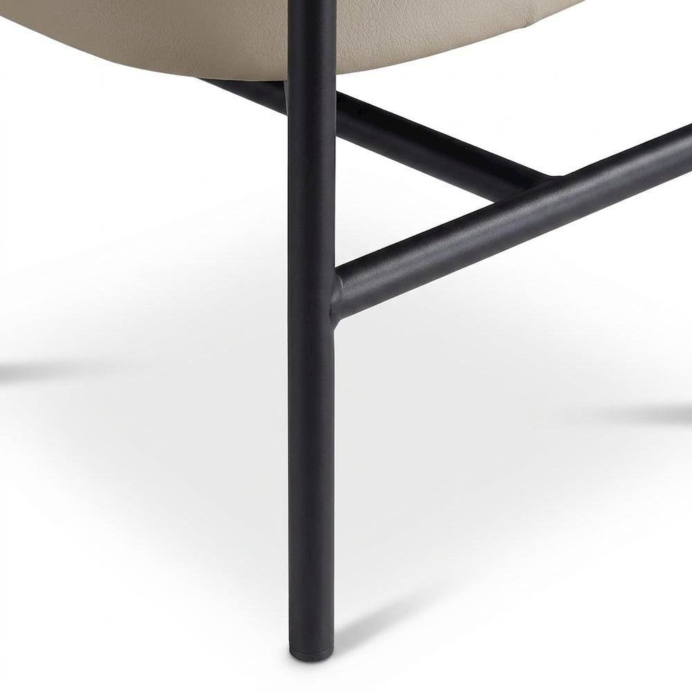 Vegan Leather Counter Stools with Back, Kitchen Island, Taupe, Set of 2. Picture 6