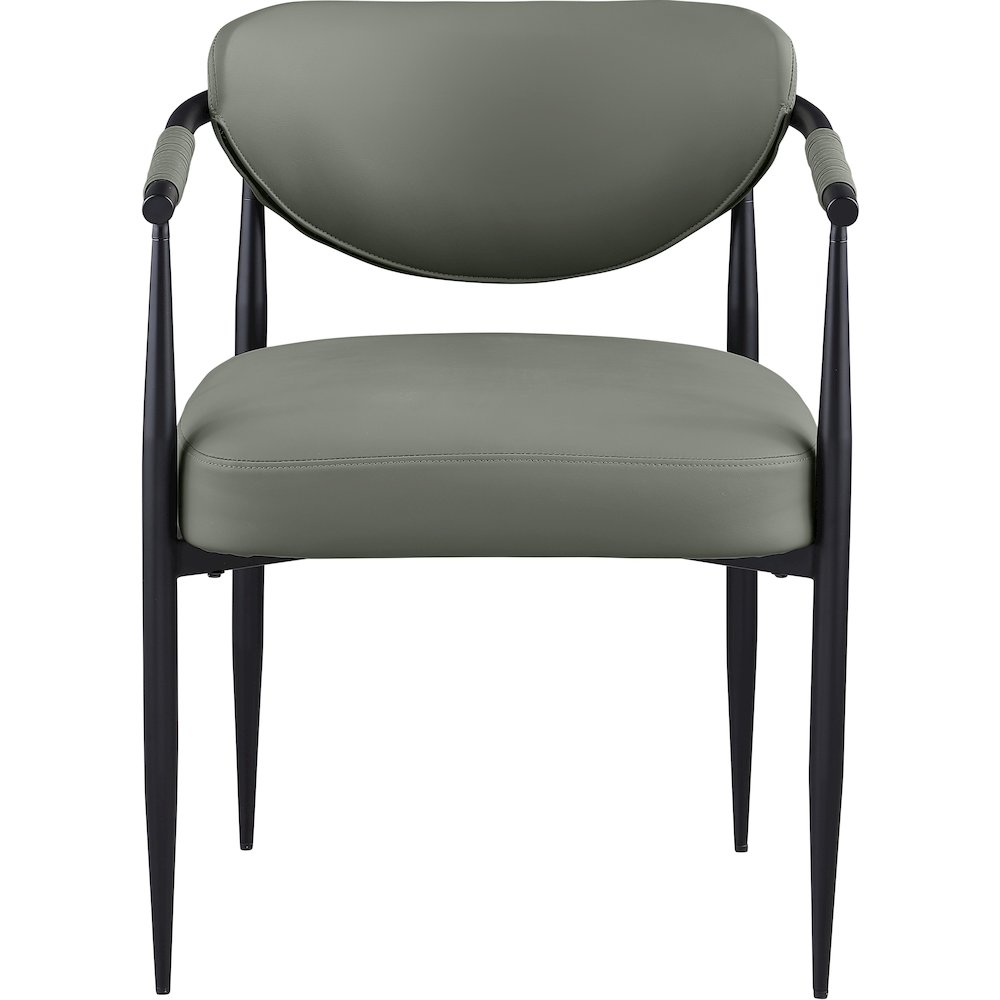 Virella Olive Vegan Leather Upholstered Dining Chair, Set of 2. Picture 8