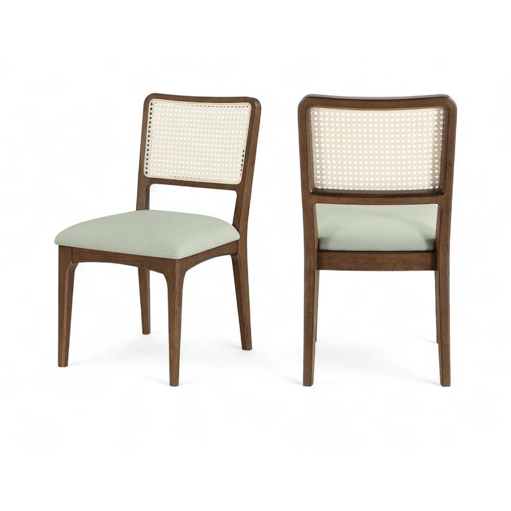Atrium Mint Vegan Leather Upholstered Dining Chair, Set of 2. Picture 14