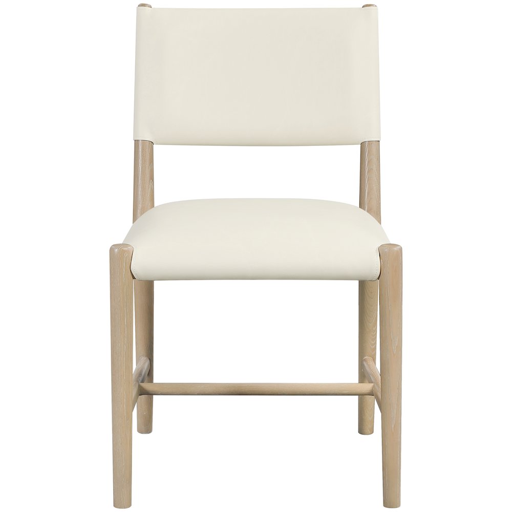 Andie Cream Vegan Leather Upholstered Dining Chair, Set of 2. Picture 8