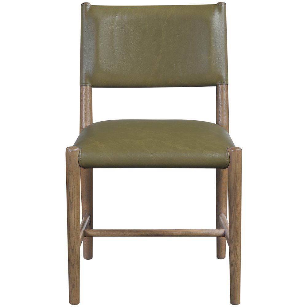 Andie Olive Vegan Leather Upholstered Dining Chair, Set of 2. Picture 8