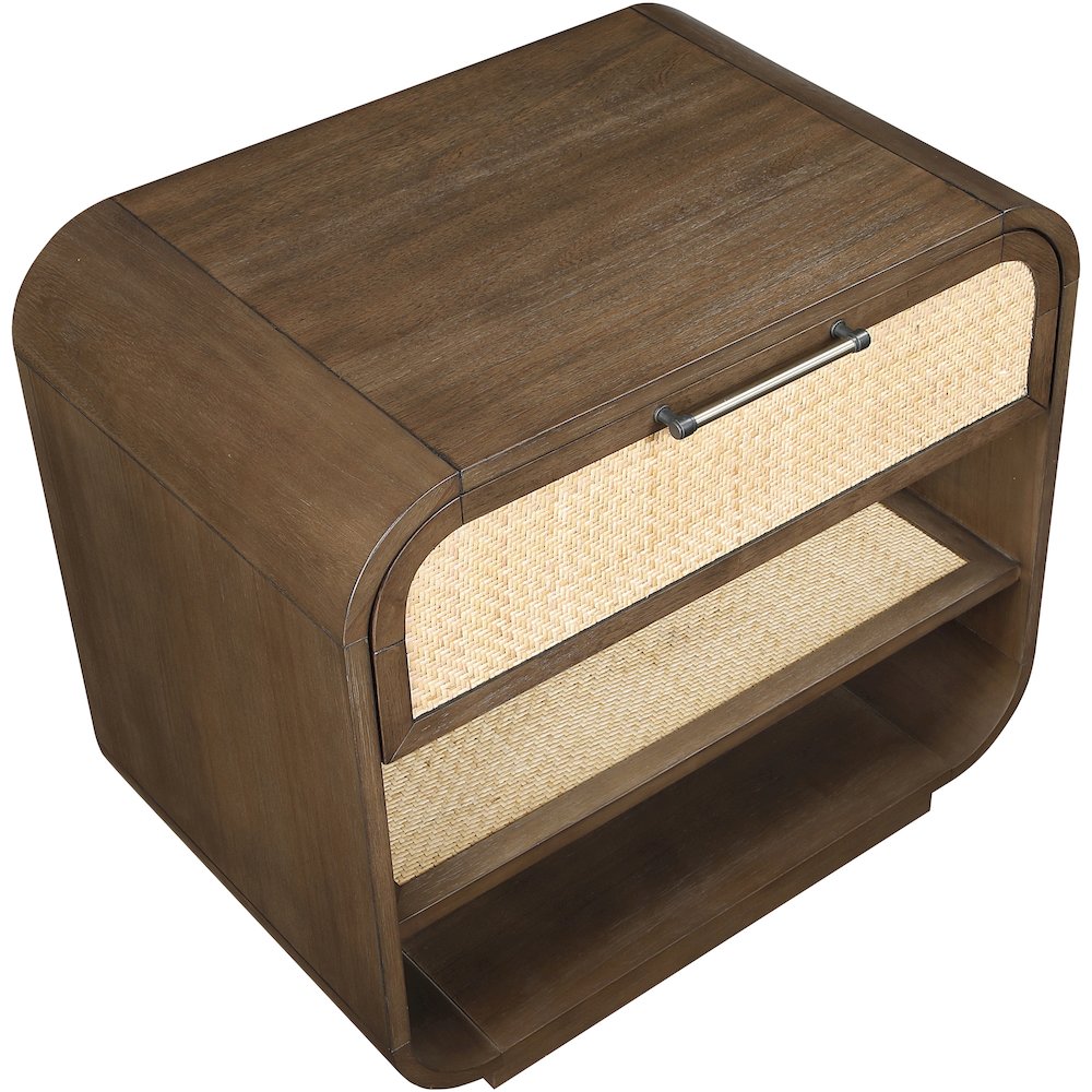 Windsor Brown Solid Wood Nightstand. Picture 7