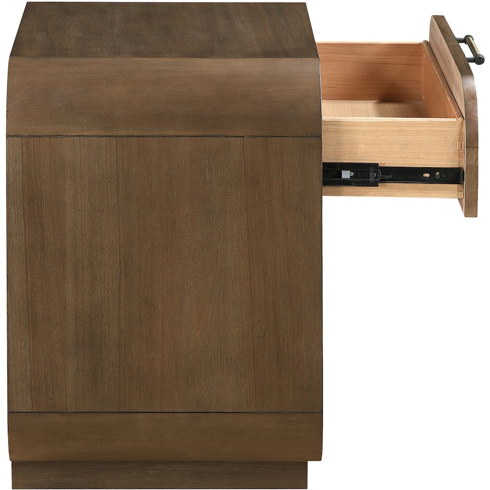 Windsor Brown Solid Wood Nightstand. Picture 4